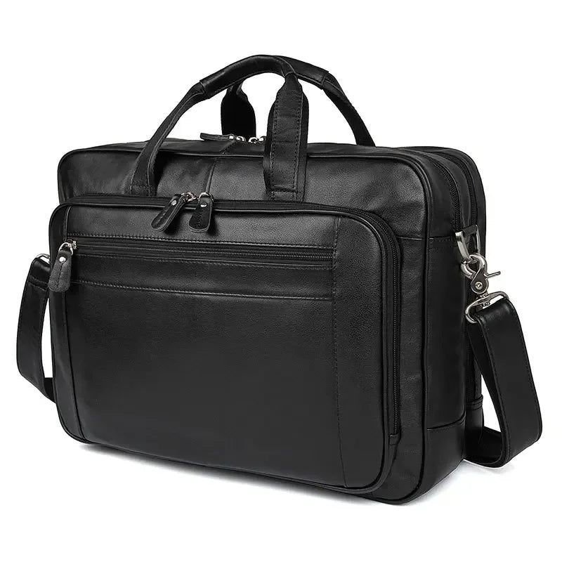 Sacoche cuir homme grand format 17 pouces