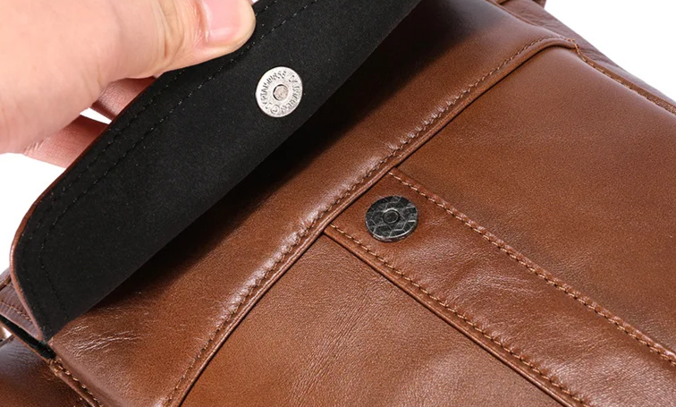 Sacoche cuir marron homme