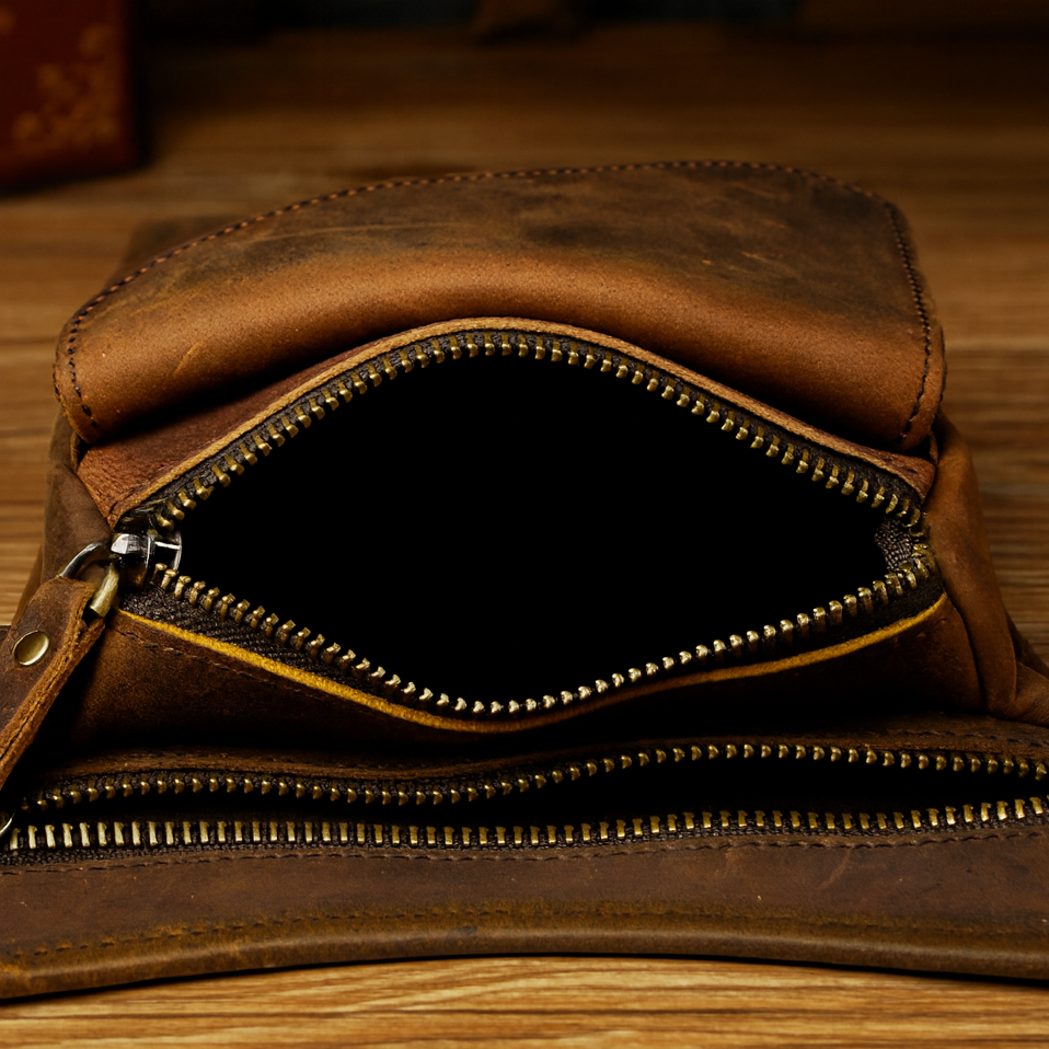 Sacoche de jambe cuir homme-