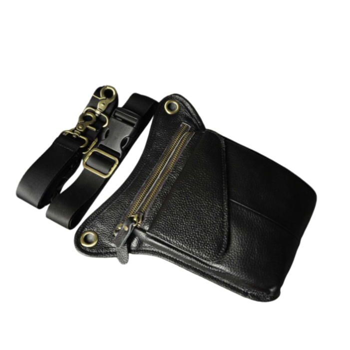 Sacoche de jambe cuir homme