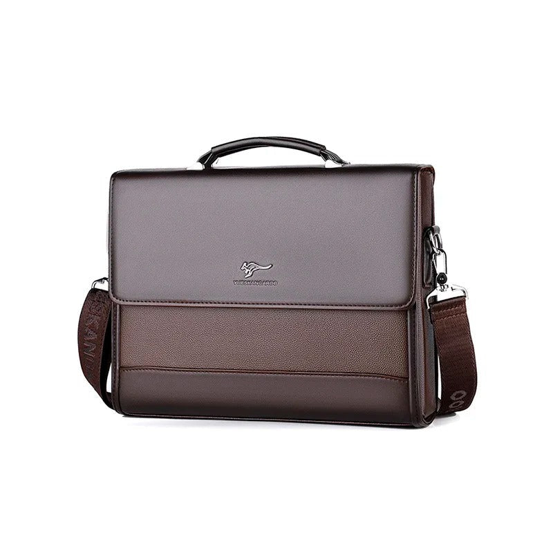 Sacoche de travail homme marron foncé