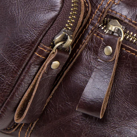 Sacoche homme banane cuir