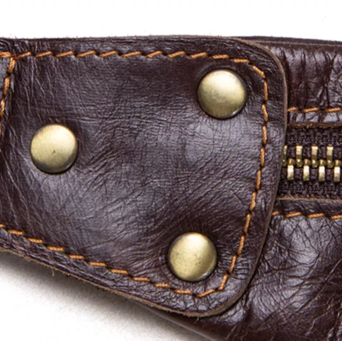 Sacoche homme banane cuir