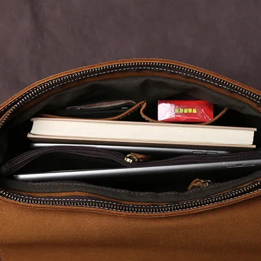 Sacoche homme cuir marron