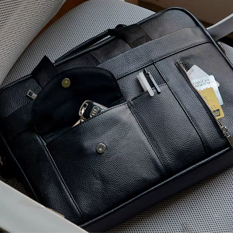 Sacoche homme cuir noir