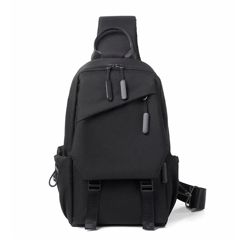 Sac De Poitrine Bandoulière OIWAS Pour Homme Et Femme - Petit Sac Voyage Noir Léger Et Pratique