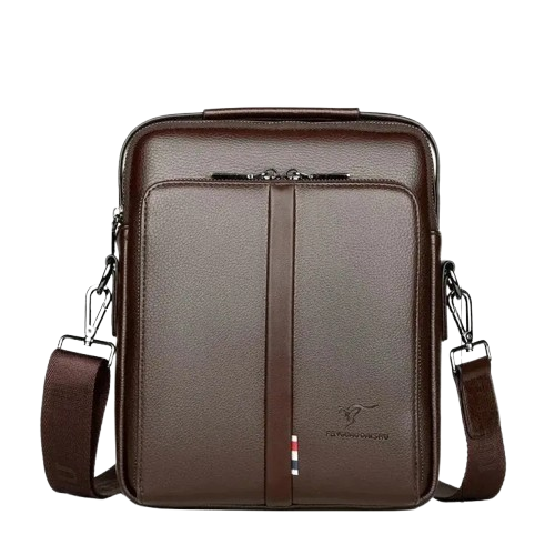 Sacoche homme rigide marron foncé
