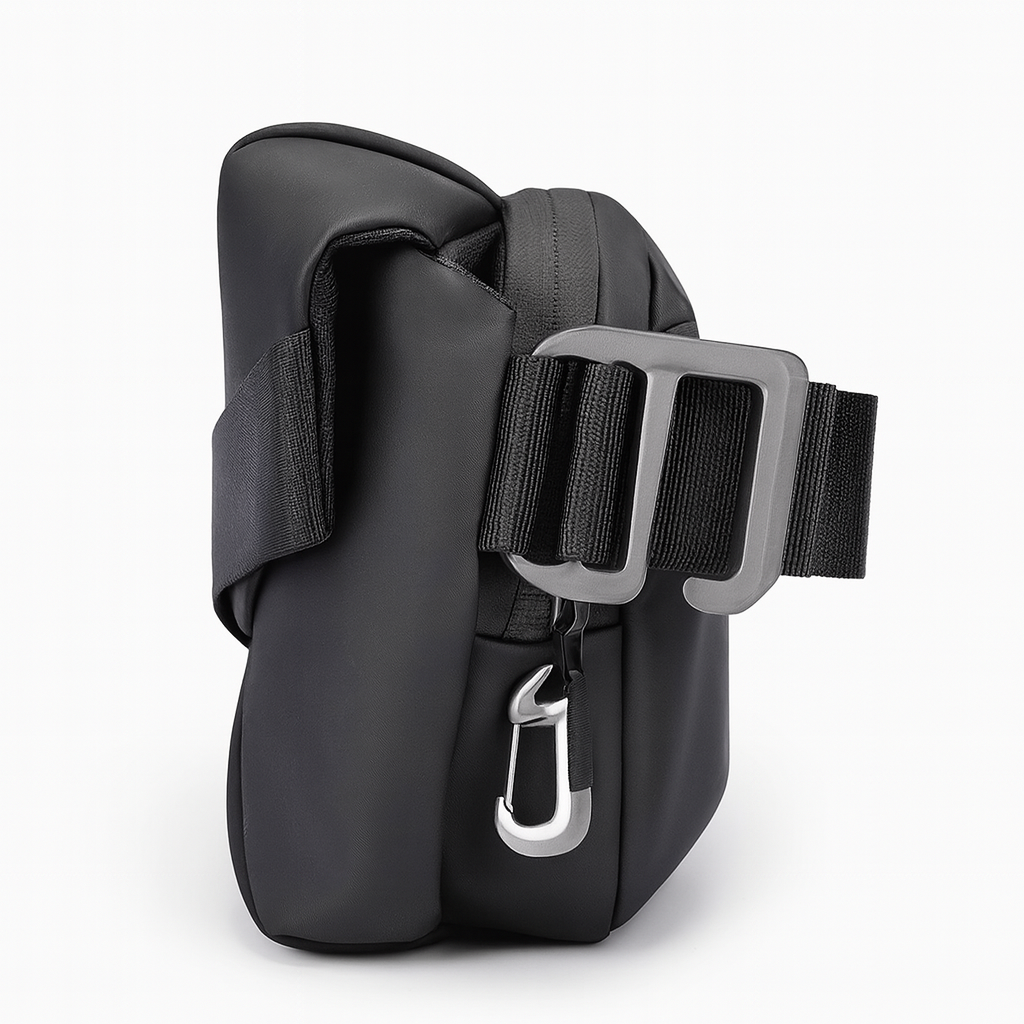 sacoche homme style banane noir