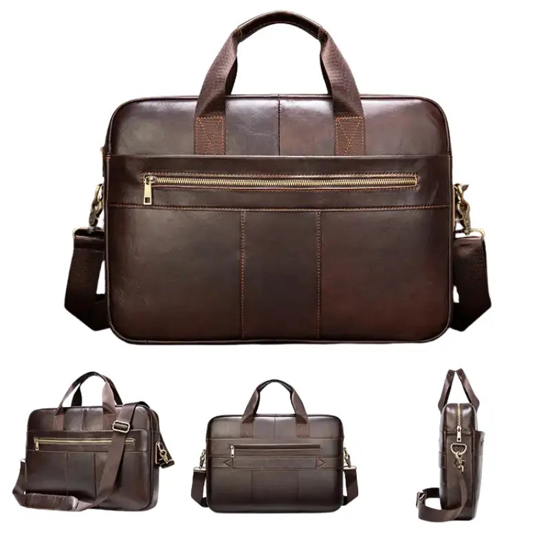 sacoche ordinateur homme cuir marron fonce 
