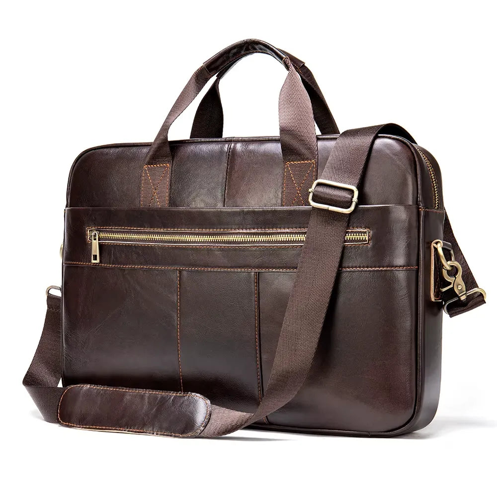 sacoche ordinateur homme cuir marron fonce
