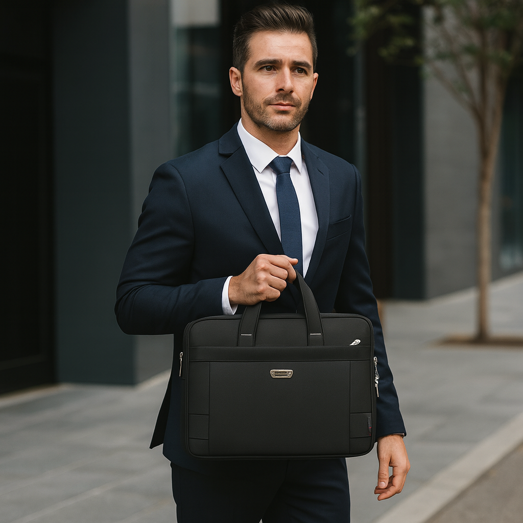 pochette pour ordinateur noire pour homme