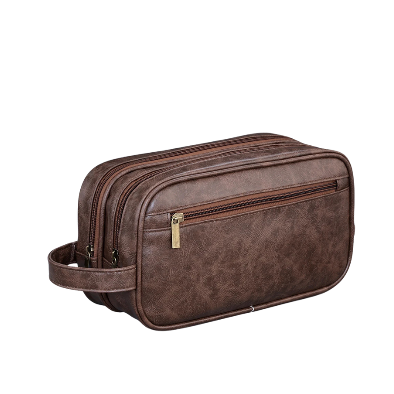Trousse de toilette grande marron foncé