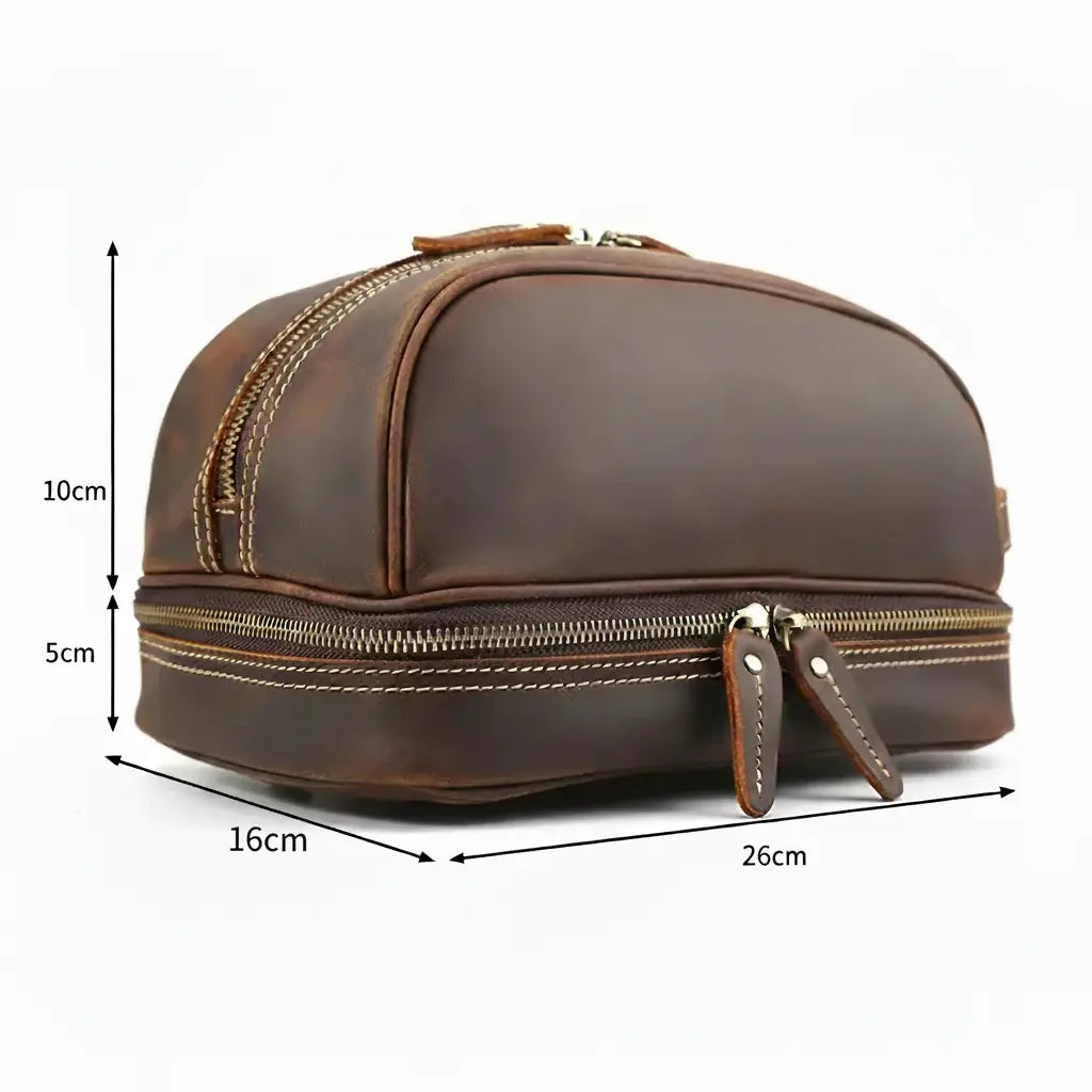 trousse de toilette homme en cuir
