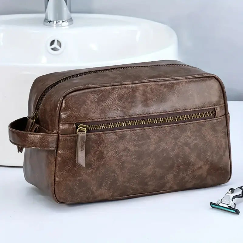 Trousse de Toilette pour Homme Marron foncé