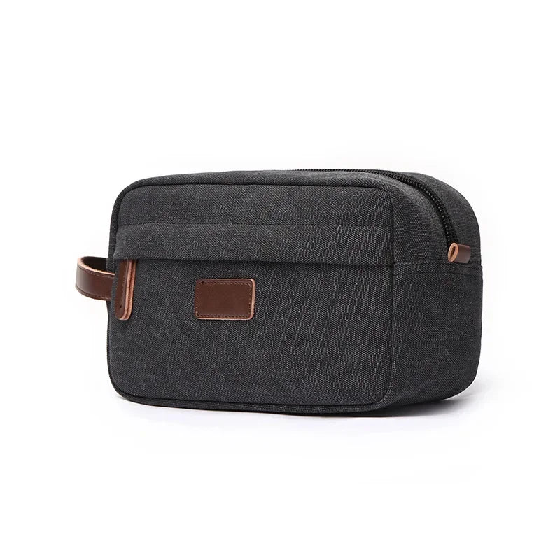 Trousse De Toilette Homme Fossil - Cuir Marron - Pochette De Voyage Vanity - Neuf